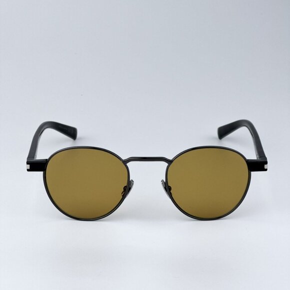 Saint Laurent SL707 003 BRAND NEW Sunglasses Ruthenium Havana Oval Unisex - Picture 1 of 11